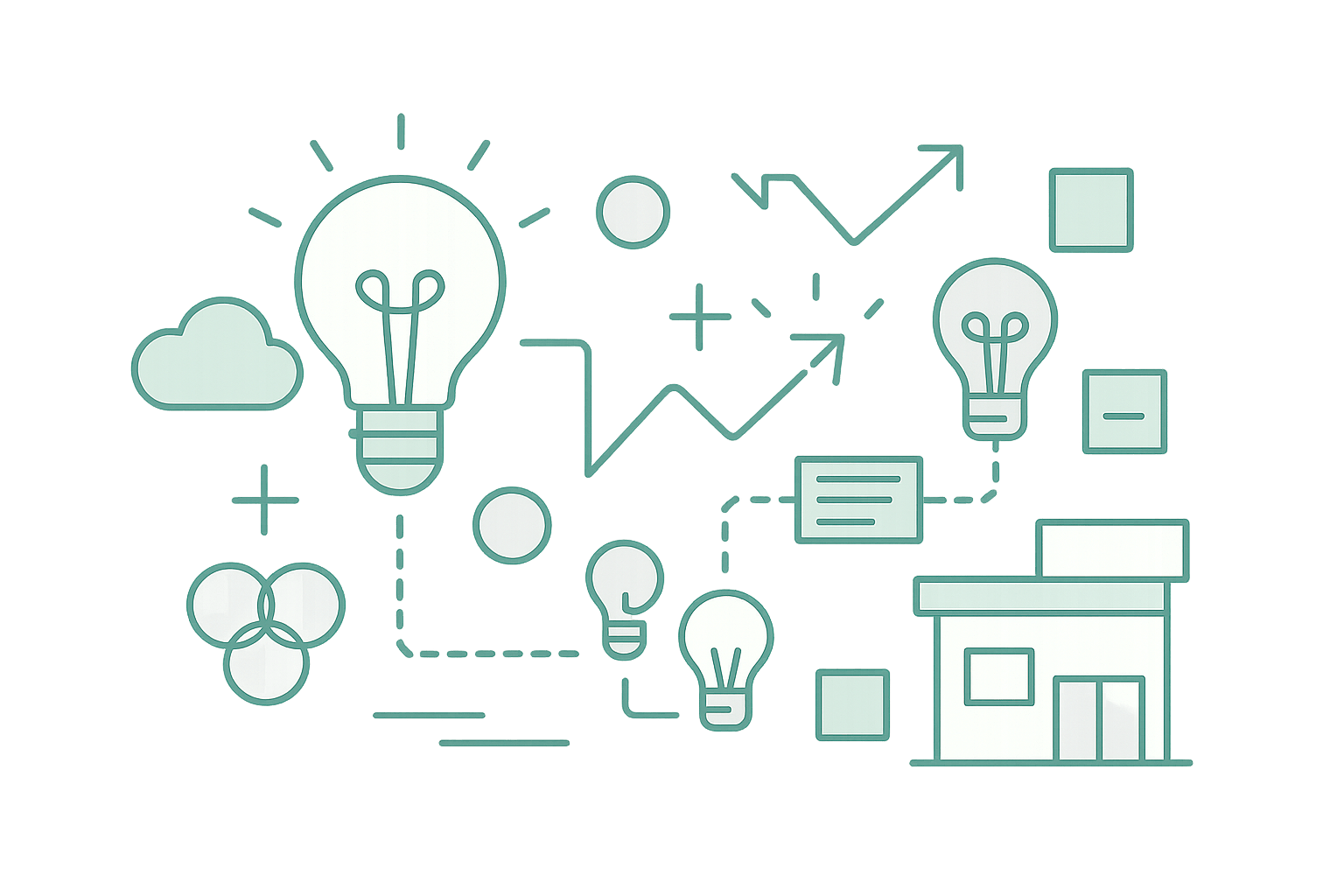 Spinjoo Design philosophy illustration showing the intersection of strategy, creativity, and functionality